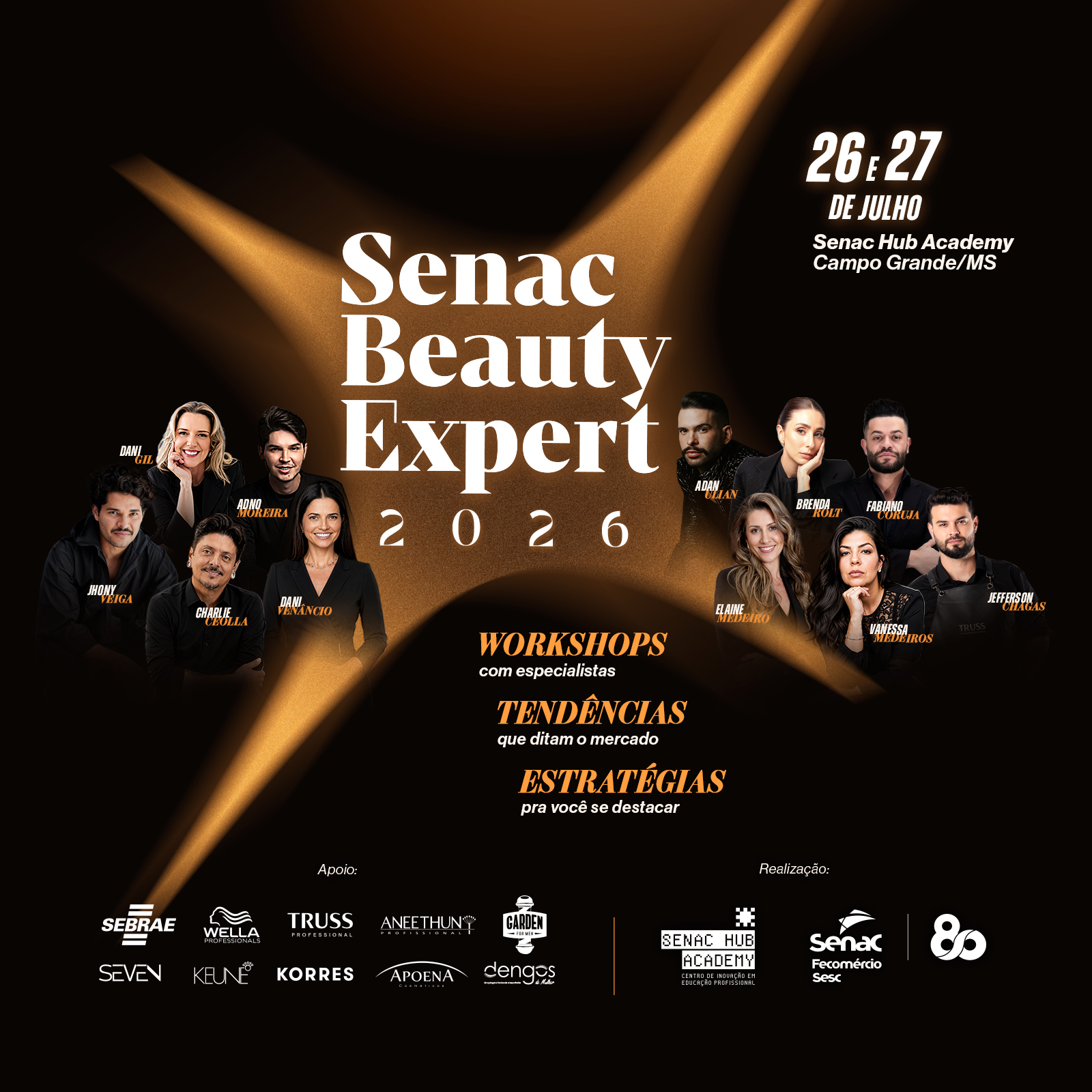Senac Beauty Expert reúne referências nacionais da beleza neste fim de semana em Campo Grande